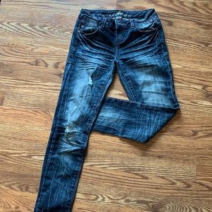 Almost famous distressed skinny jeans